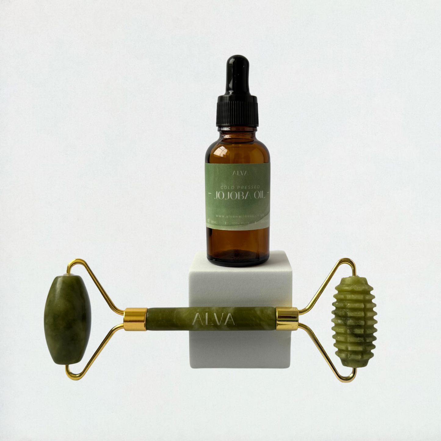 Jade Stone Face Roller Set