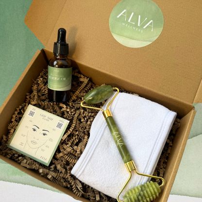 Jade Stone Face Roller Set