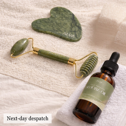 Jade Stone Gua Sha & Roller Set