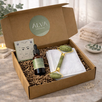 Jade Stone Face Roller Set
