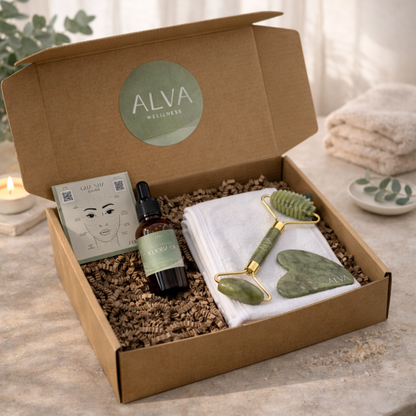 Jade Stone Gua Sha & Roller Set